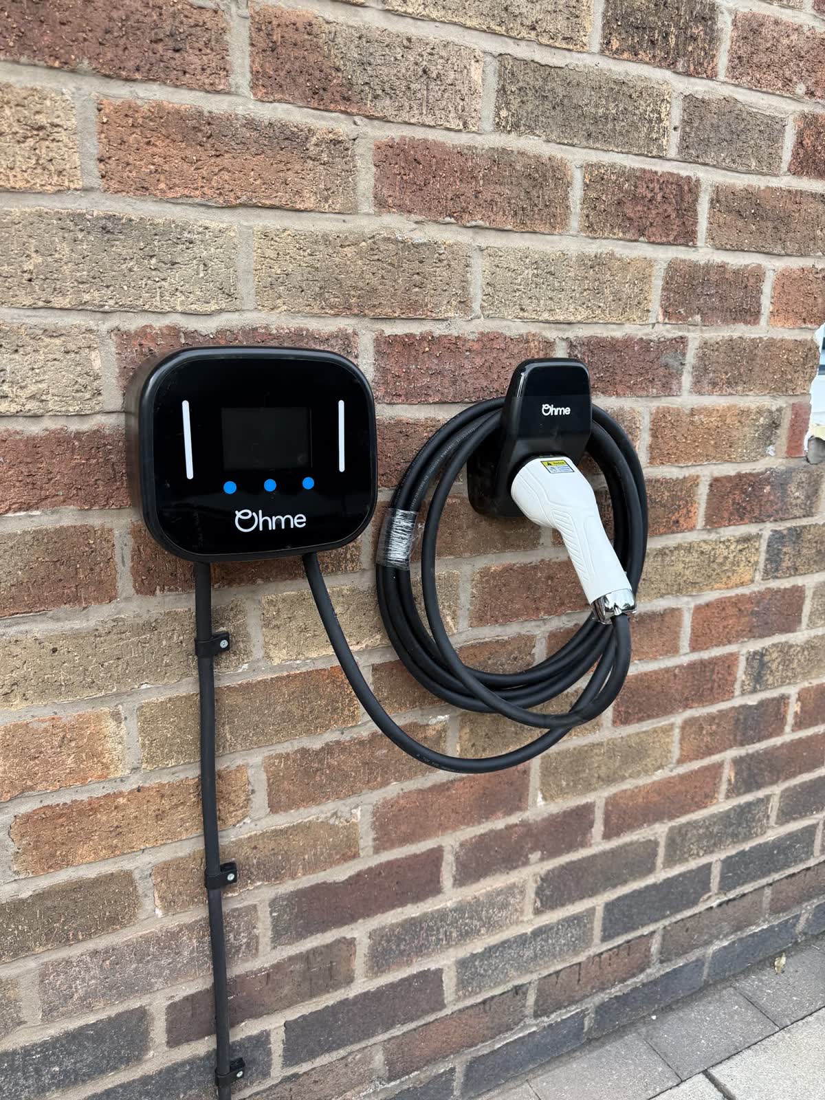 Charger on a garage wall