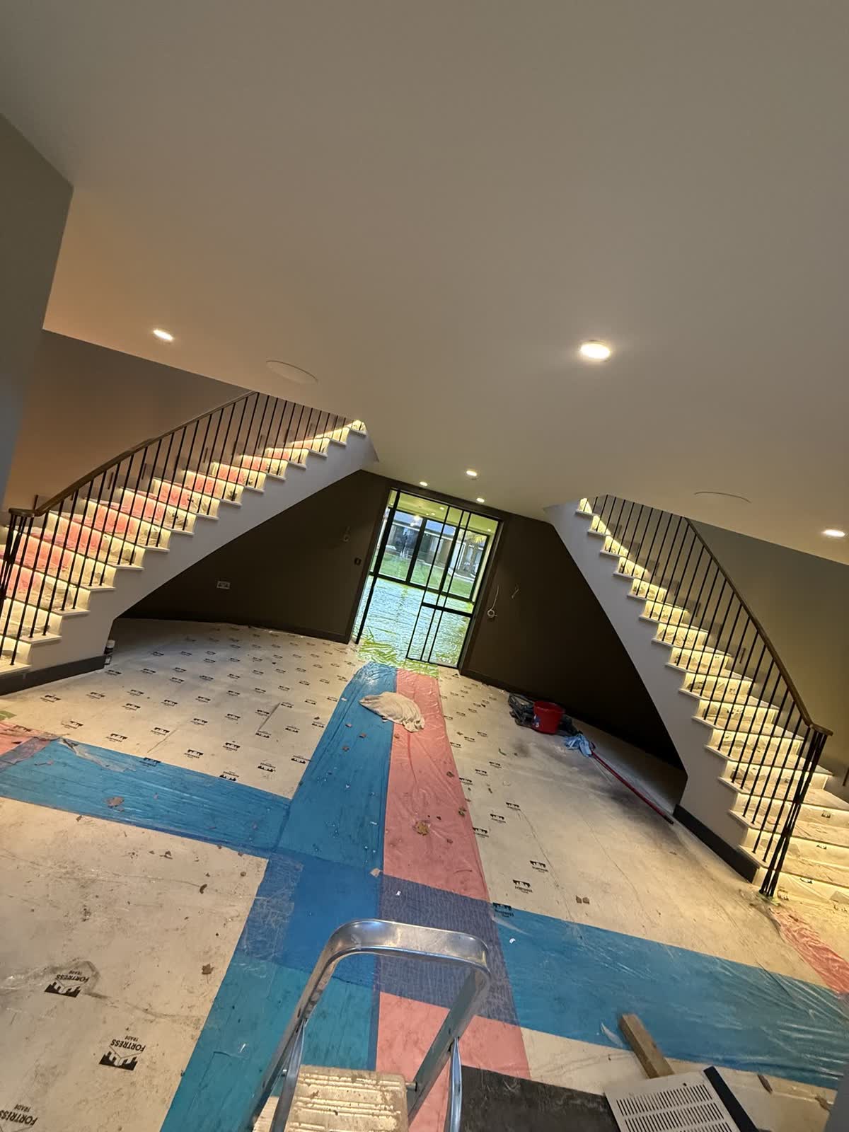 New build staircase lighting